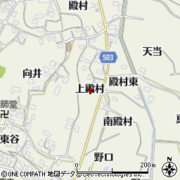 愛知県豊橋市杉山町上殿村周辺の地図