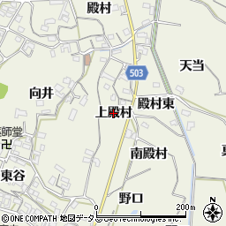 愛知県豊橋市杉山町（上殿村）周辺の地図