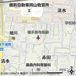 幡多廃寺塔跡周辺の地図