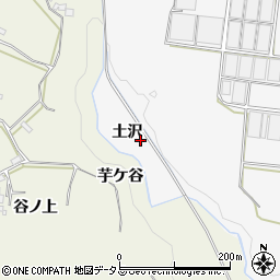 愛知県豊橋市細谷町土沢周辺の地図