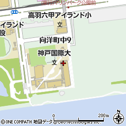 神戸国際大学　キャリアセンター周辺の地図