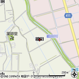 愛知県豊橋市杉山町（細田）周辺の地図