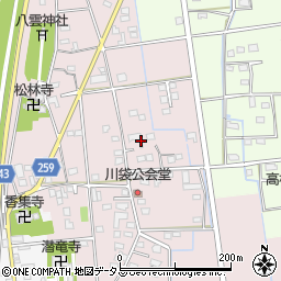 静岡県磐田市川袋285周辺の地図