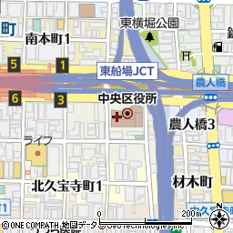 大阪市中央区保健福祉センター周辺の地図