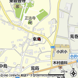 愛知県豊橋市小松原町東島周辺の地図