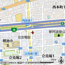 吉野家 阿波座店周辺の地図