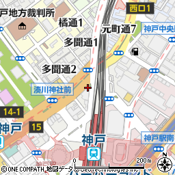 海鮮屋台おくまん 神戸駅前店周辺の地図