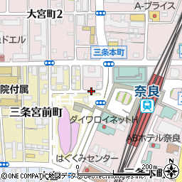 奈良市営JR奈良駅駐車場周辺の地図