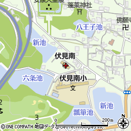 奈良市立　伏見南幼稚園周辺の地図