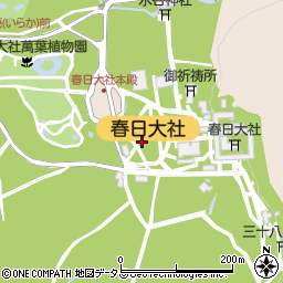 奈良県奈良市春日野町周辺の地図