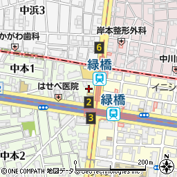 Ｏｎｅ　Ｐａｒｋ緑橋第２駐車場周辺の地図