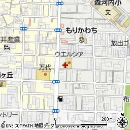 ファミリーマート東大阪森河内東店周辺の地図