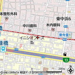 シャーメゾンシュクル緑橋周辺の地図