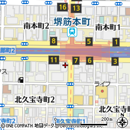 三菱ＵＦＪ銀行船場中央支店周辺の地図