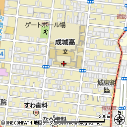 大阪府立成城高等学校周辺の地図