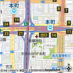 ホテル鴎風亭大阪案内所周辺の地図