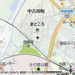 島根県益田市中島町（太平町）周辺の地図