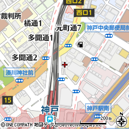 神戸駅南駐車場周辺の地図