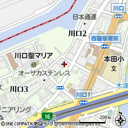 イーノックス大阪営業所周辺の地図