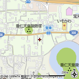 奈良県奈良市宝来2丁目7周辺の地図