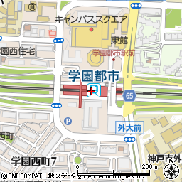 ゆうちょ銀行神戸市営地下鉄学園都市駅内出張所 ＡＴＭ周辺の地図