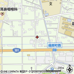 静岡県浜松市中央区篠原町20129周辺の地図