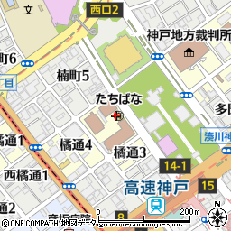神戸市立　たちばな保育所周辺の地図
