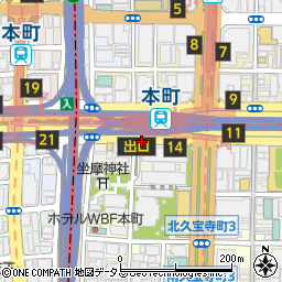大阪センタービル北側パーキングチケット周辺の地図