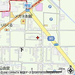 岡山県岡山市中区下389周辺の地図
