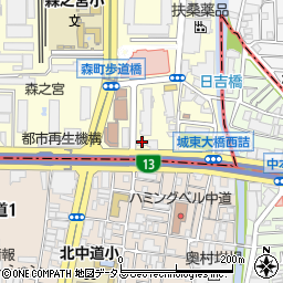 エスリード大阪城ＫＲＯＧ周辺の地図