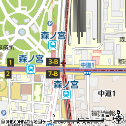 大阪市立　森ノ宮駅有料自転車駐車場周辺の地図