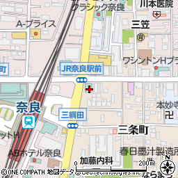 スーパーホテルＪＲ奈良駅前・三条通り周辺の地図
