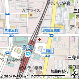 奈良市総合観光案内所周辺の地図