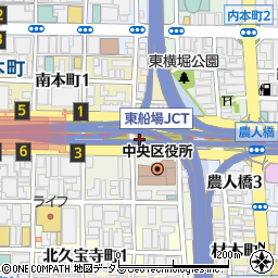 船場センタービル東駐車場周辺の地図