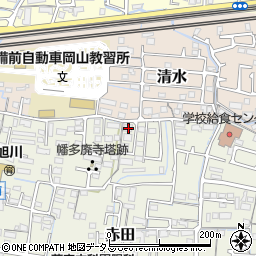 岡山県岡山市中区赤田117-1周辺の地図