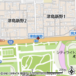 津島新野 駐車場周辺の地図