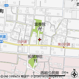 静岡県浜松市中央区小沢渡町593周辺の地図