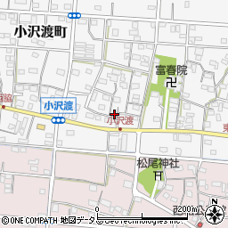 静岡県浜松市中央区小沢渡町577周辺の地図