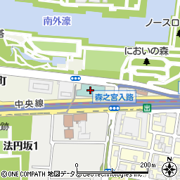 ＫＫＲホテル大阪周辺の地図