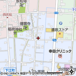 静岡県浜松市中央区下江町391周辺の地図