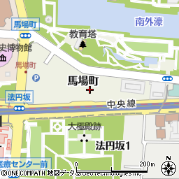 大阪府大阪市中央区馬場町周辺の地図