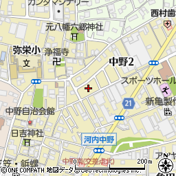 大阪府東大阪市中野2丁目3周辺の地図