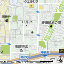 セブンイレブン東大阪中新開１丁目店周辺の地図