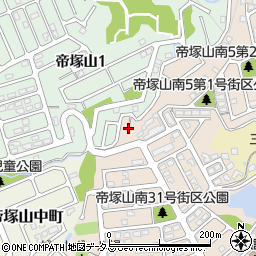 奈良県奈良市帝塚山南4丁目21周辺の地図