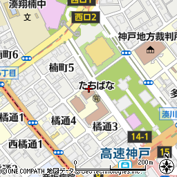 神戸文化ホール　練習室１周辺の地図