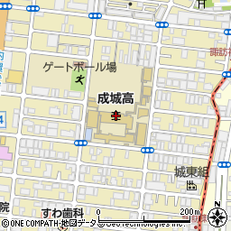 大阪府立成城高等学校周辺の地図