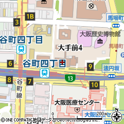 大阪合同庁舎２号館周辺の地図
