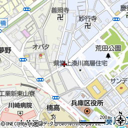 兵庫県神戸市兵庫区荒田町4丁目28-1周辺の地図