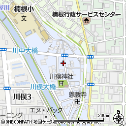 大阪府東大阪市川俣本町周辺の地図