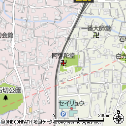 阿弥陀堂周辺の地図